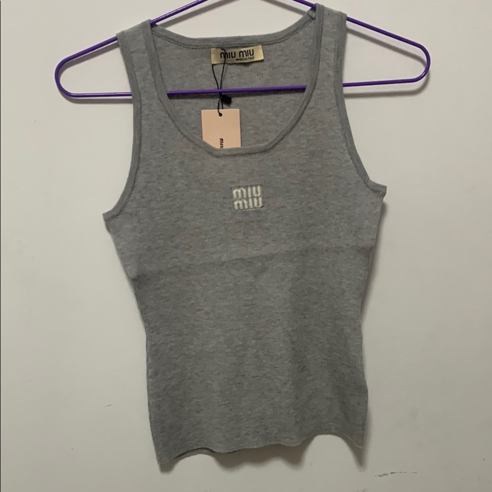 Miu Miu Gray Women's Tank Top